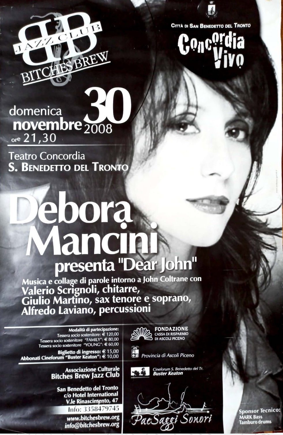 DEAR JOHN Omaggio a John Coltrane - Debora Mancini e Trio Scrignoli/Martino/Laviano
